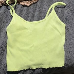 neon green crop top